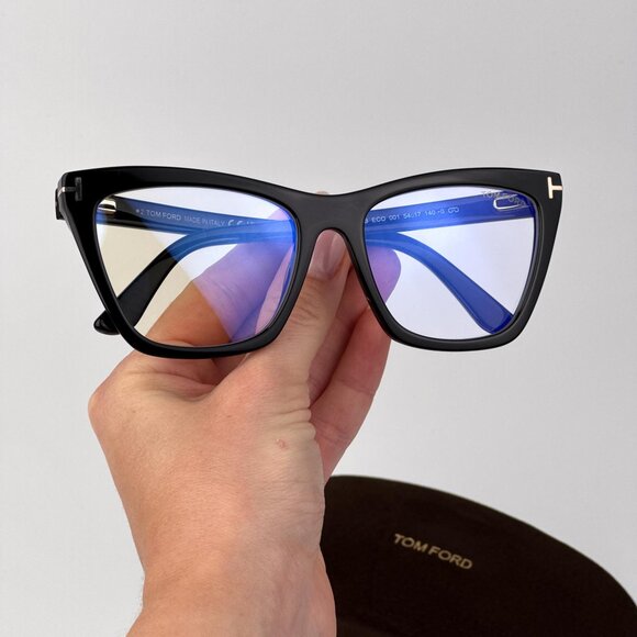 Tom Ford FT5971-B Women’s Black Glasses Magnetic Clip-On | Model FT5971-B 014 - Picture 2 of 13